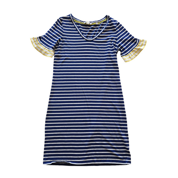 Boden Dresses & Skirts - Boden Imogen Striped Blue White Yellow Jersey Dress 4